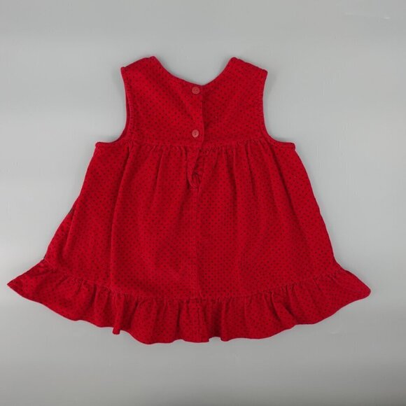 Samantha Says Corduroy Dress Girls 3T Red Scottie Dog Embroidered Bow - Picture 6 of 13